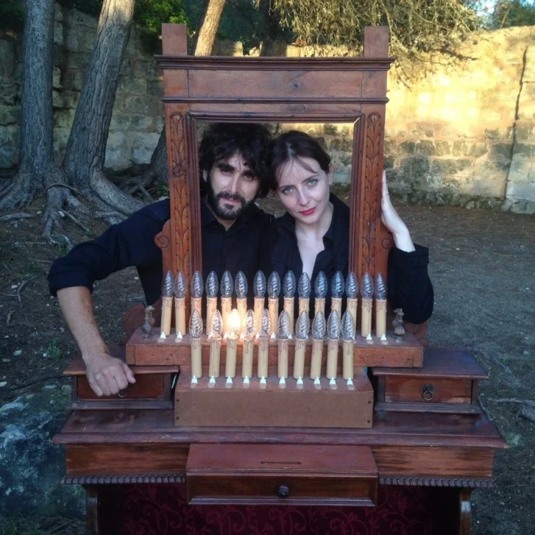 i due attori di Trip in scena