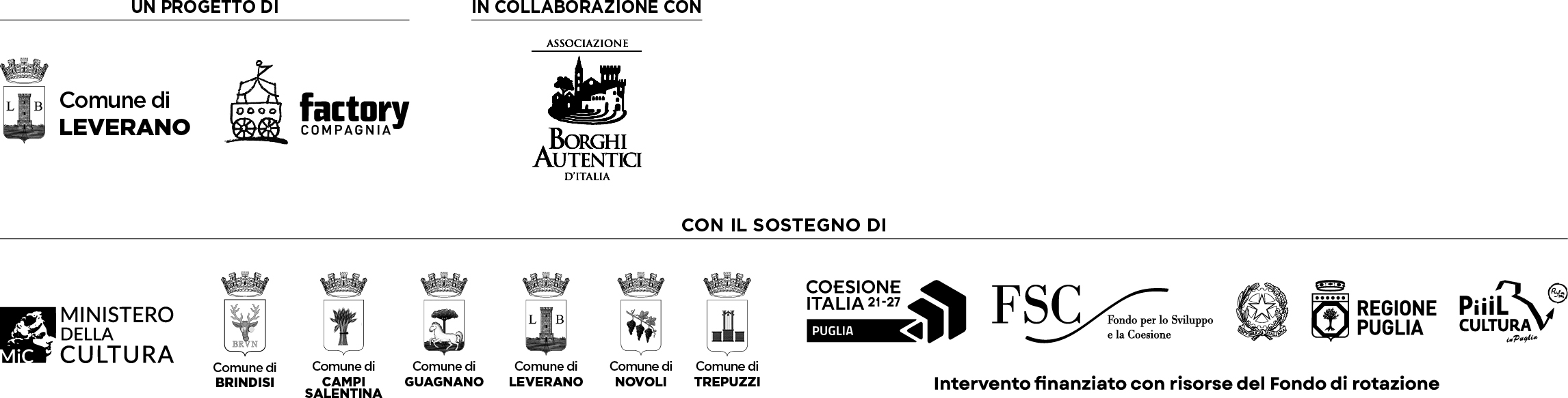 Loghi appuntamenti Leverano Teatro Civile 2026
