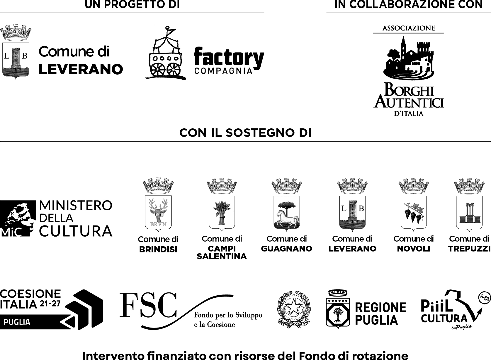 Loghi appuntamenti Leverano Teatro Civile 2026